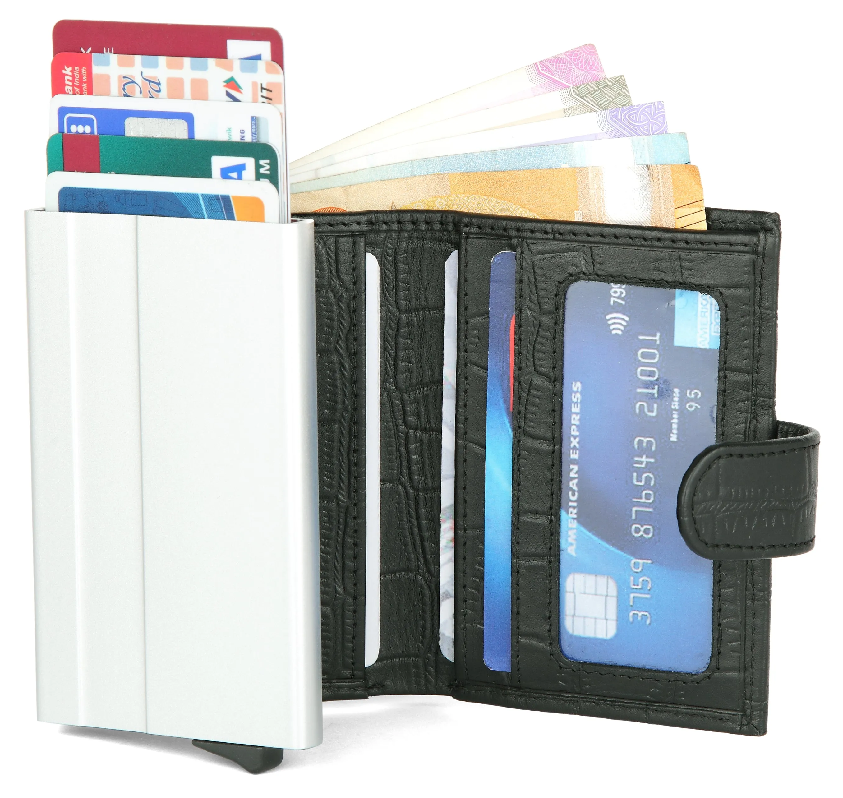 WildHorn® RFID Protected Unisex Genuine Leather Card Holder
