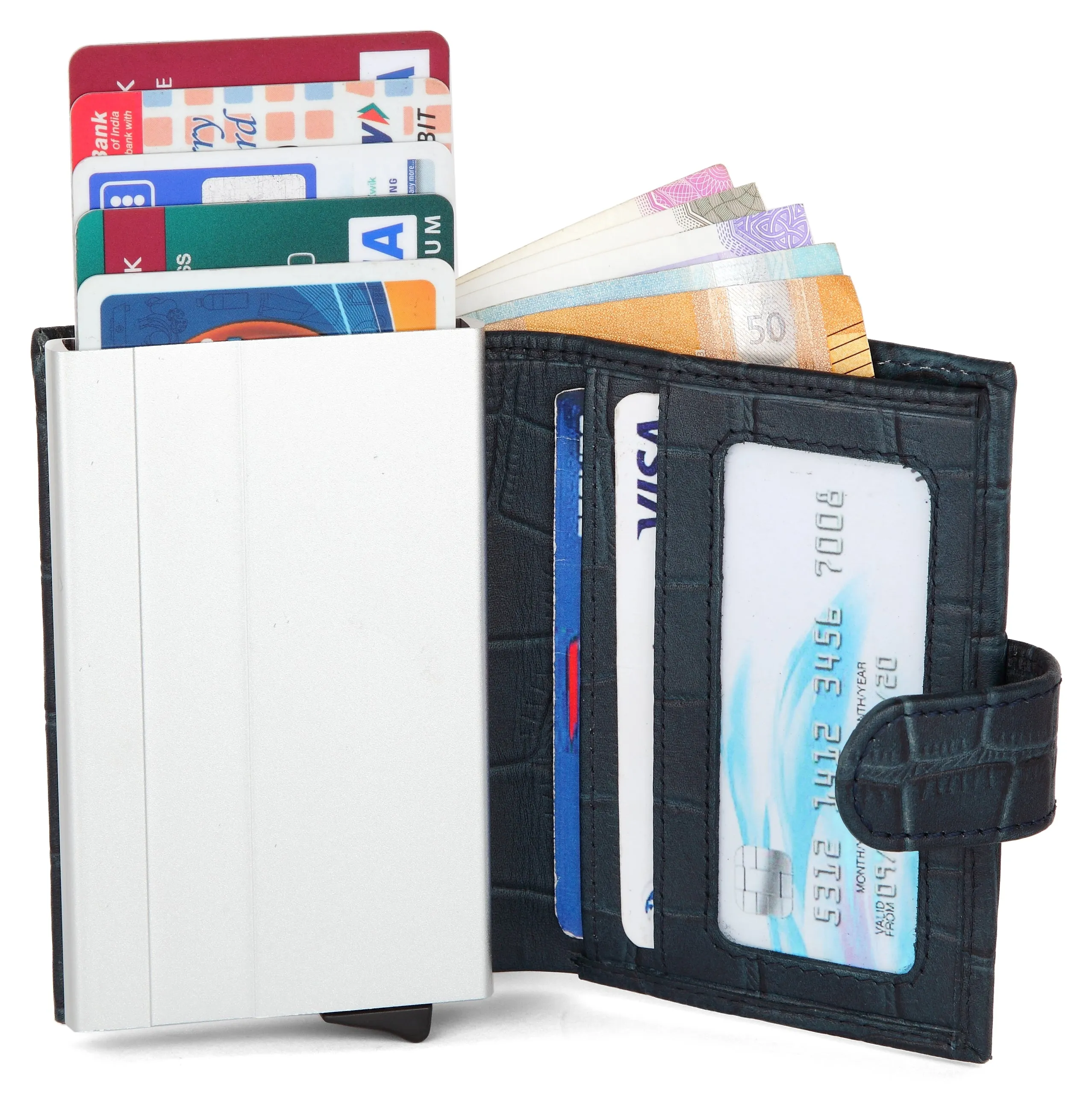 WildHorn® RFID Protected Unisex Genuine Leather Card Holder