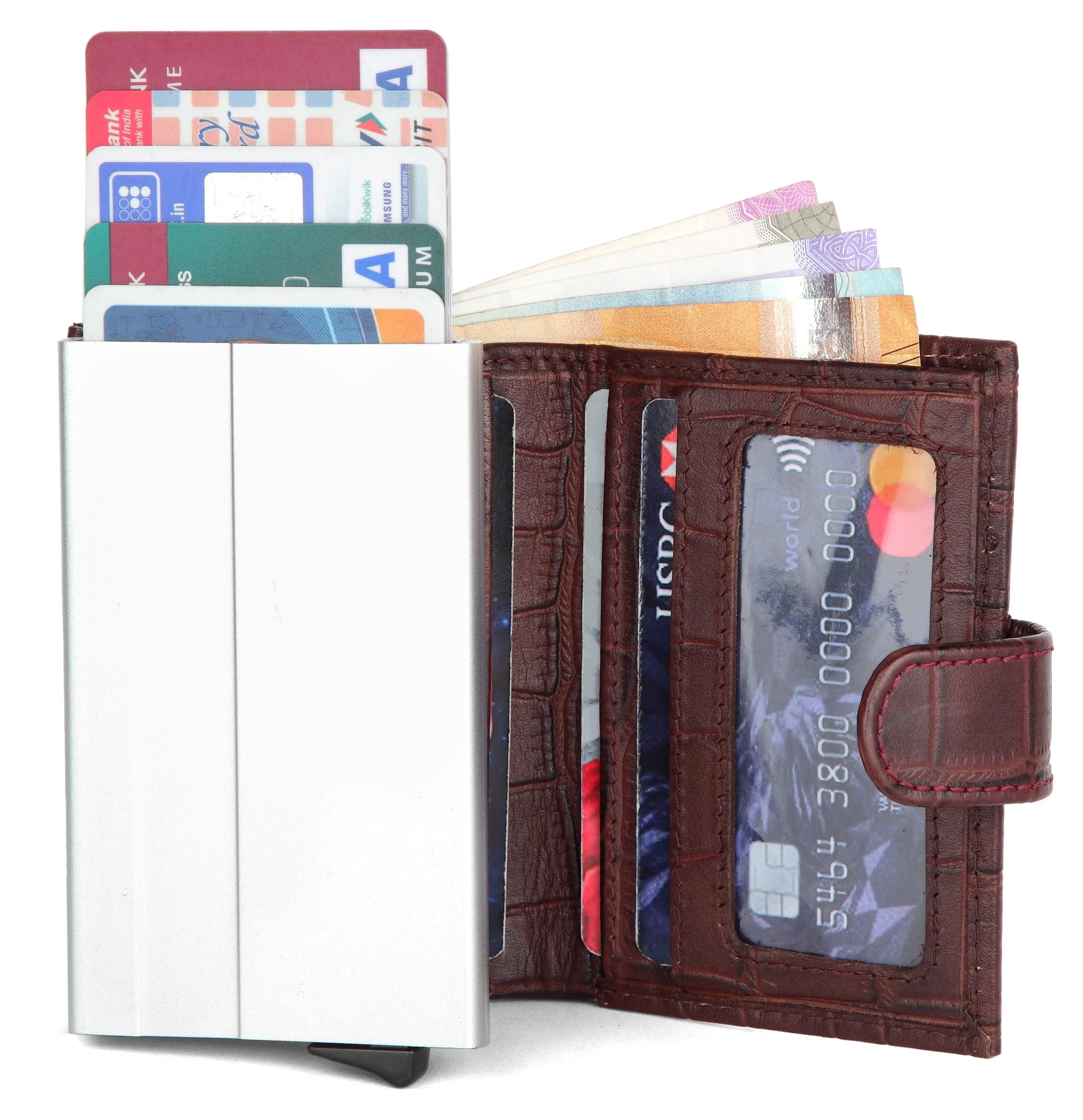 WildHorn® RFID Protected Unisex Genuine Leather Card Holder