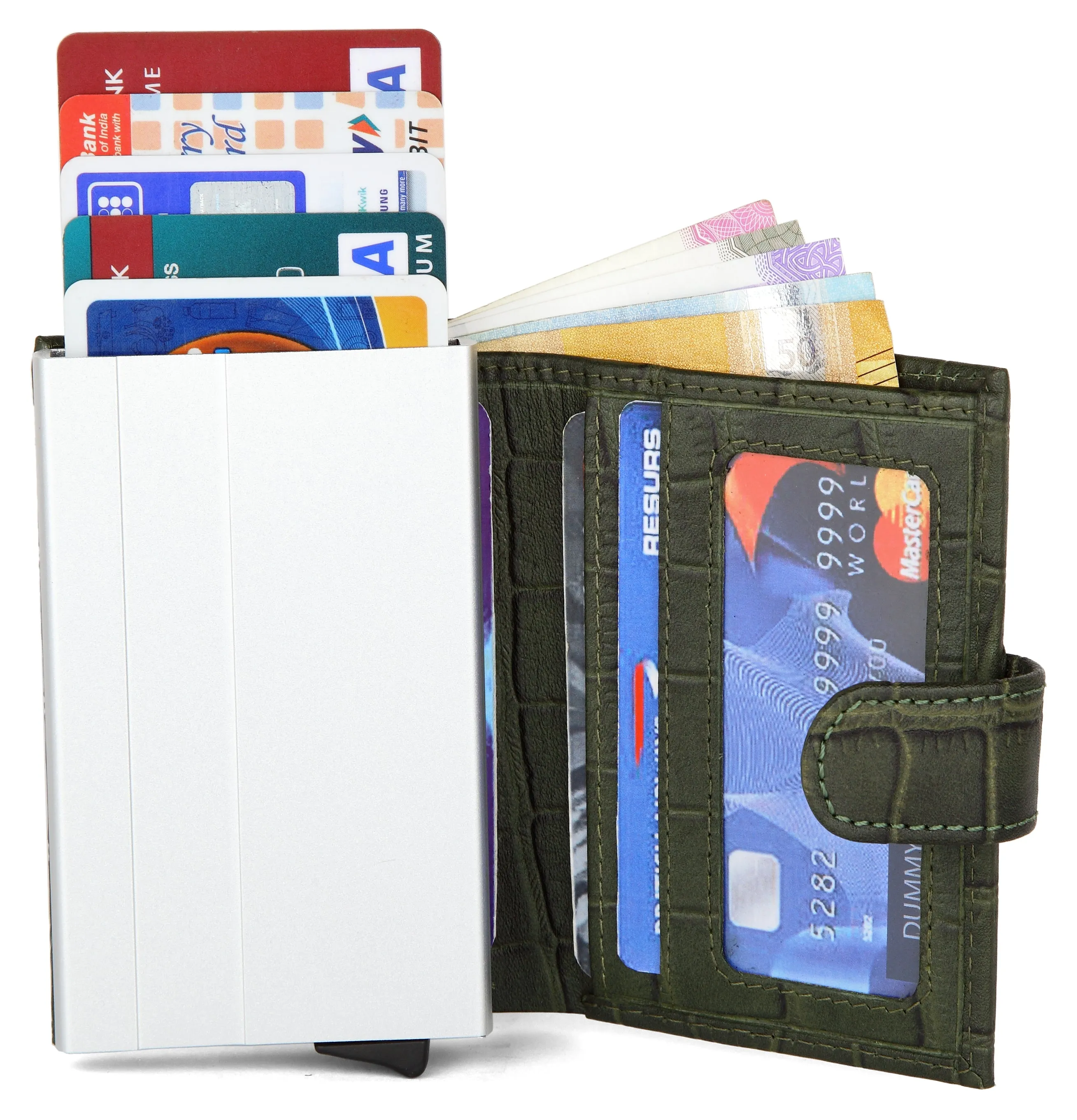 WildHorn® RFID Protected Unisex Genuine Leather Card Holder