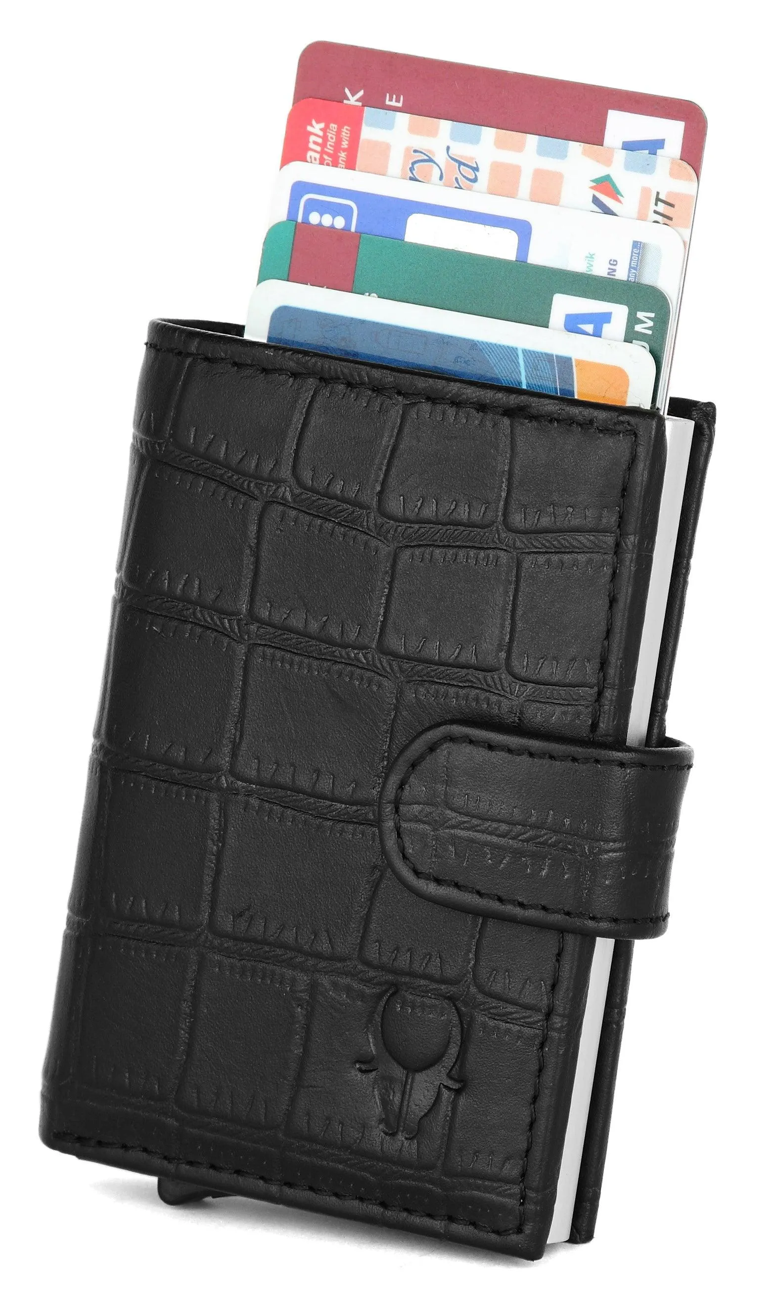 WildHorn® RFID Protected Unisex Genuine Leather Card Holder