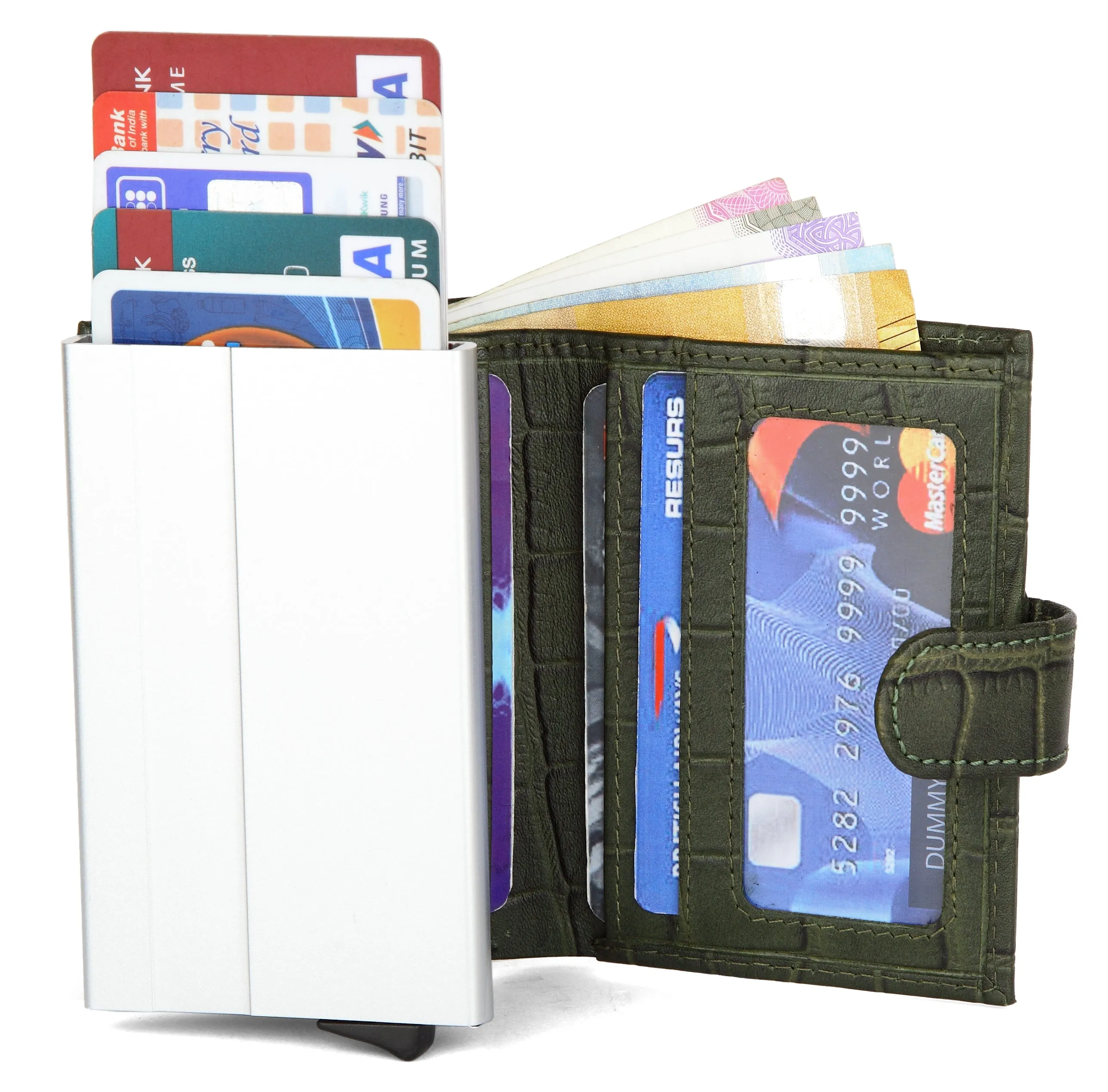 WildHorn® RFID Protected Unisex Genuine Leather Card Holder