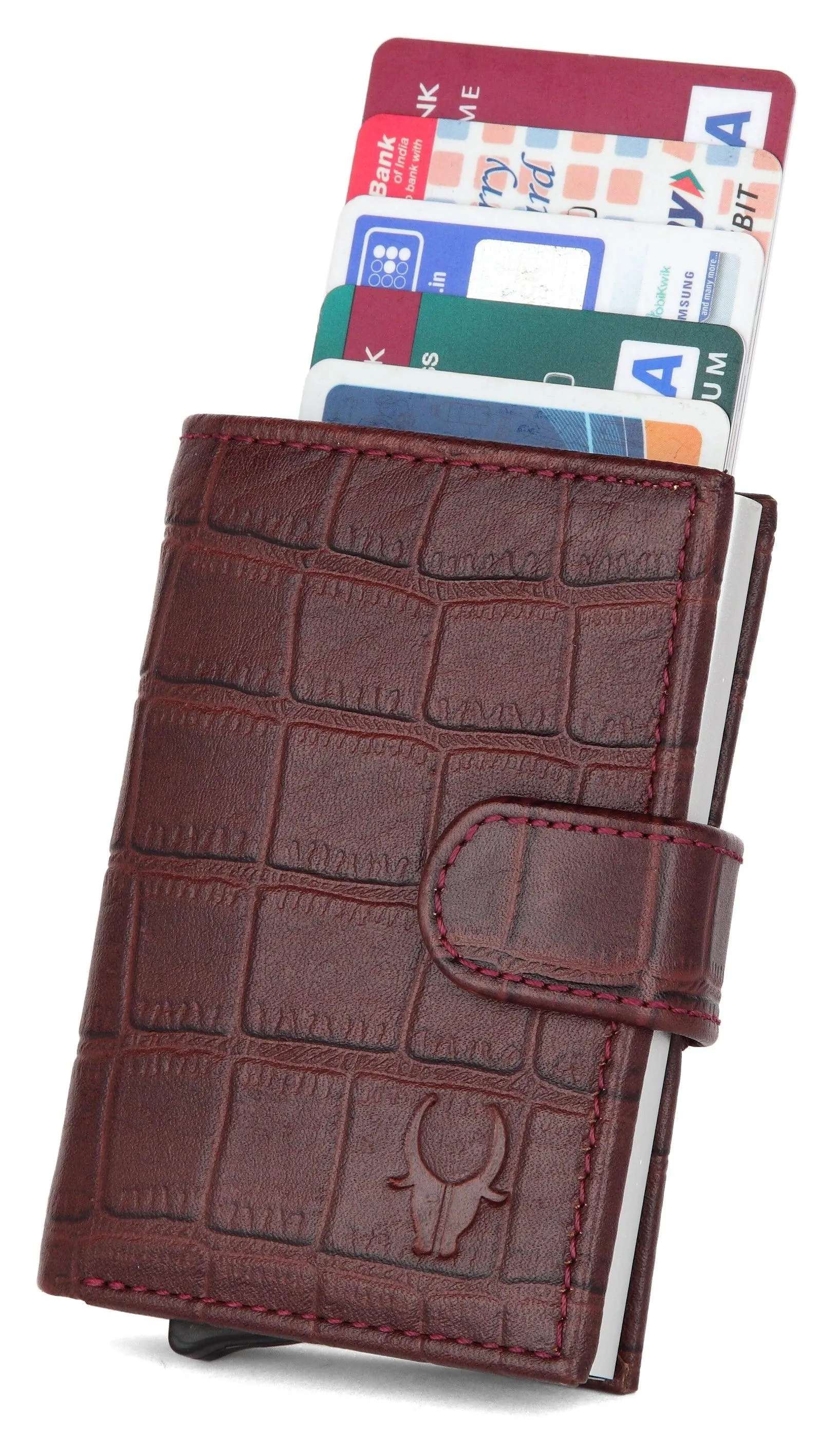 WildHorn® RFID Protected Unisex Genuine Leather Card Holder