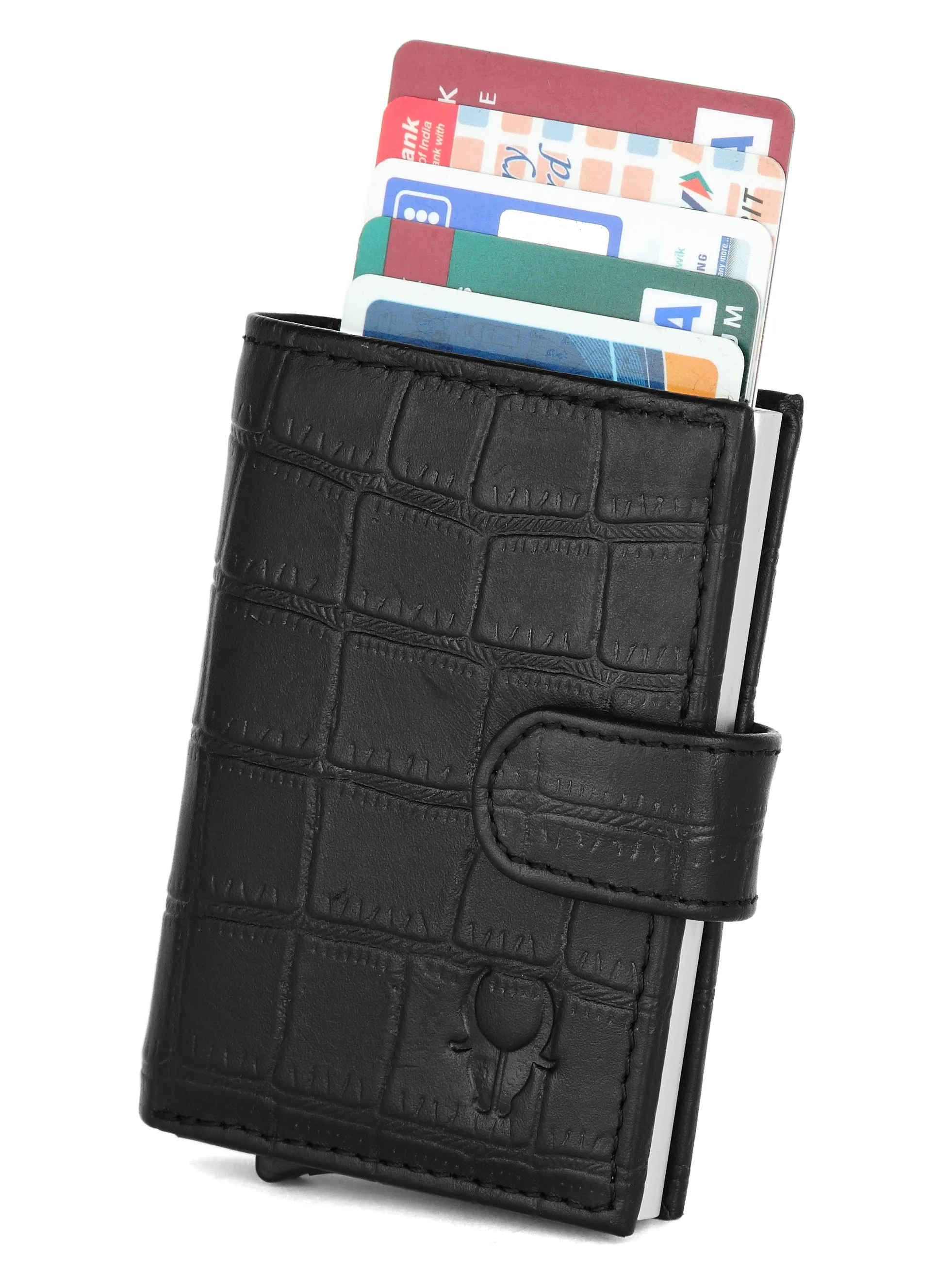 WildHorn® RFID Protected Unisex Genuine Leather Card Holder