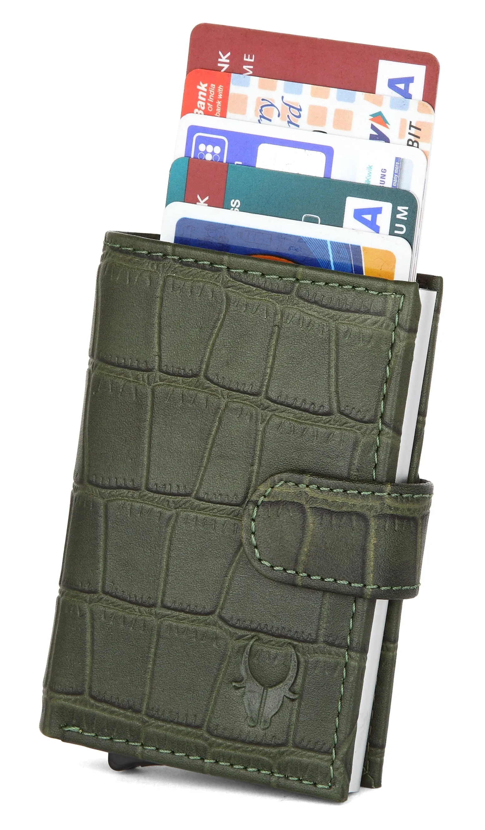 WildHorn® RFID Protected Unisex Genuine Leather Card Holder