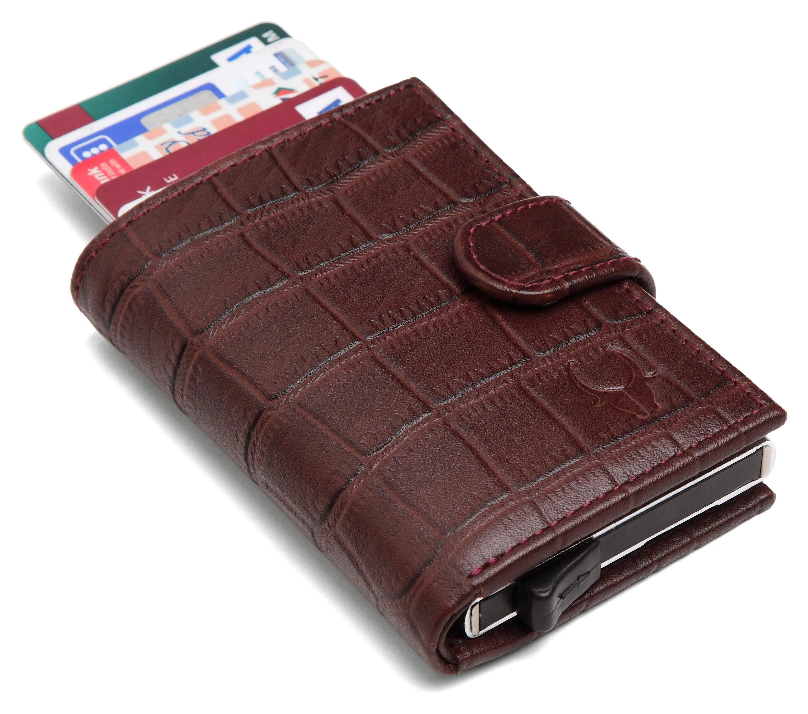 WildHorn® RFID Protected Unisex Genuine Leather Card Holder
