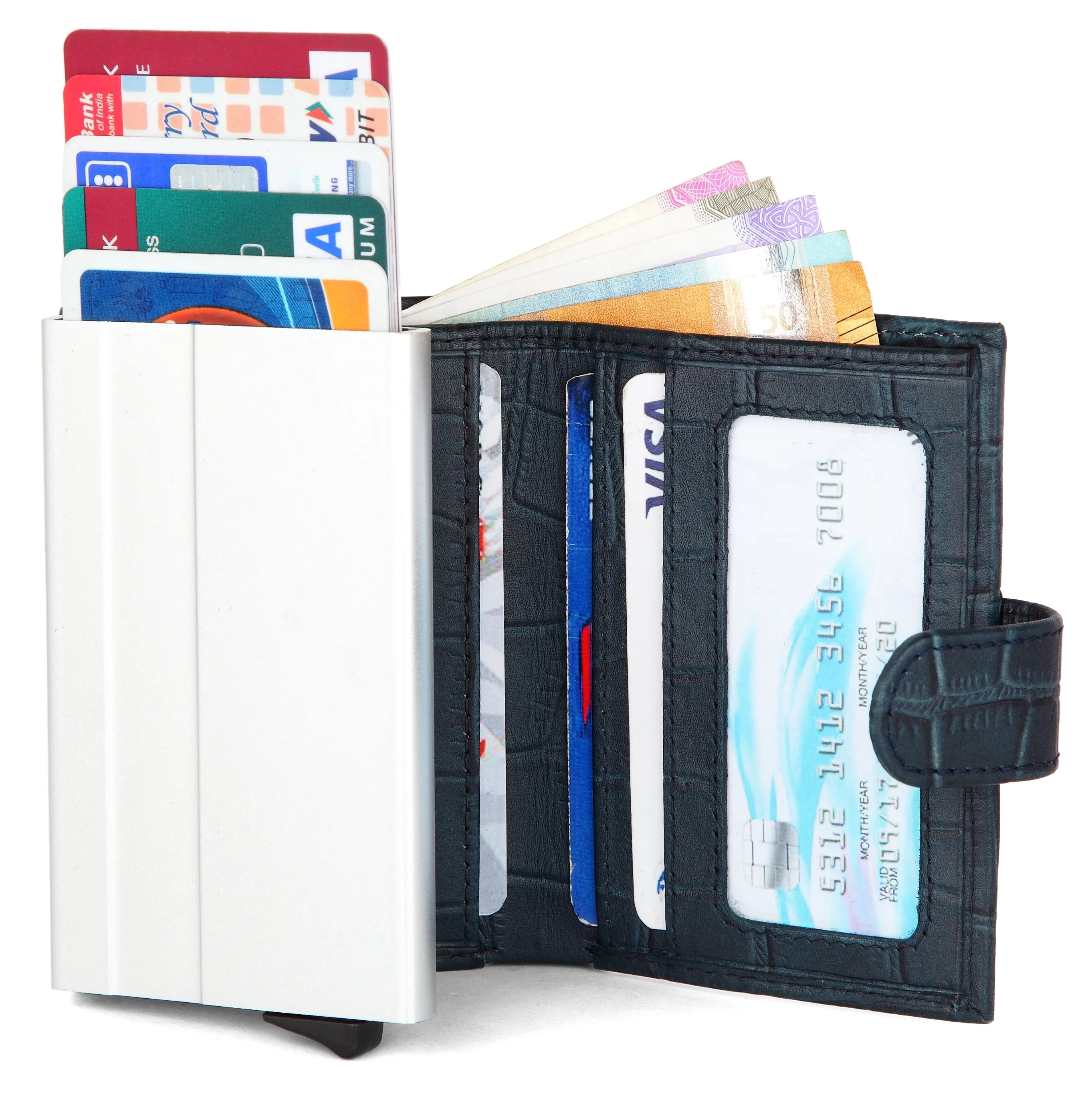 WildHorn® RFID Protected Unisex Genuine Leather Card Holder