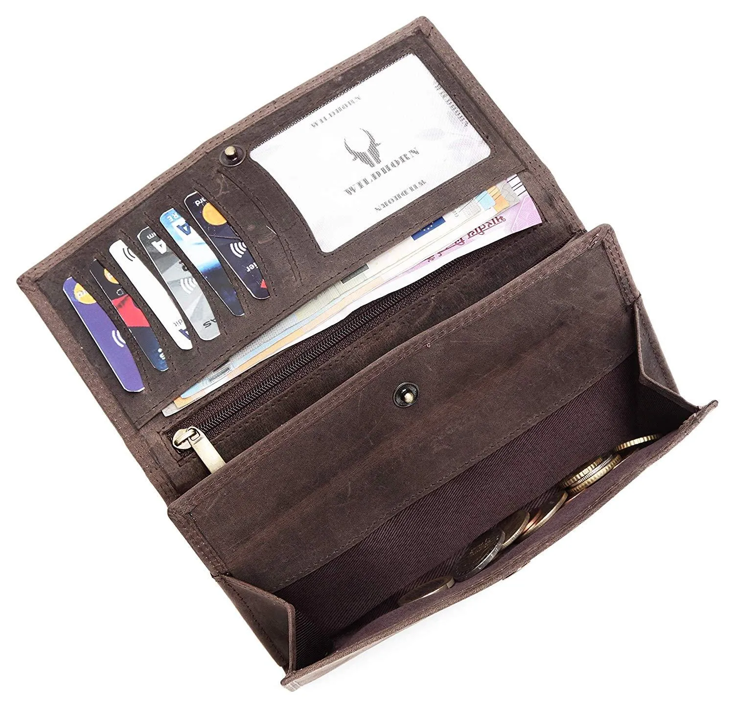 WildHorn®Women's Leather Wallet and Pen Combo Set