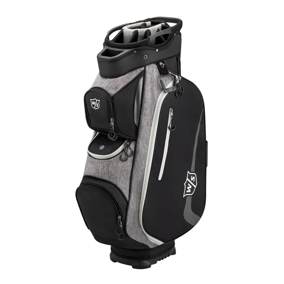 Wilson Staff Xtra Cart Bag, Black / Grey / White, 14-way Divider   Putter well