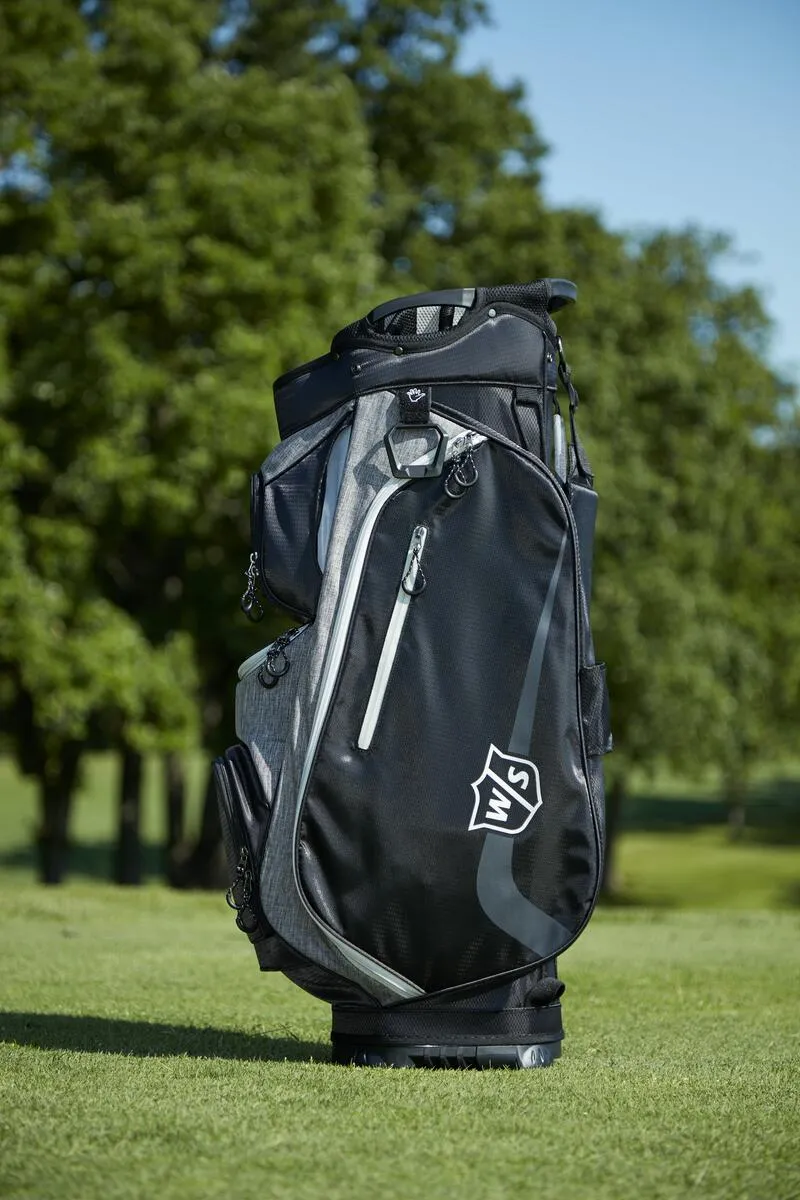 Wilson Staff Xtra Cart Bag, Black / Grey / White, 14-way Divider   Putter well