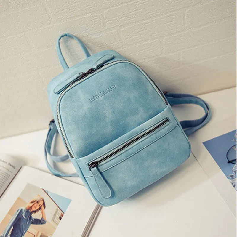 women backpack arrived fashion casual PU ladies backpacks candy color Korea school style solid student mini backpack,LB1999