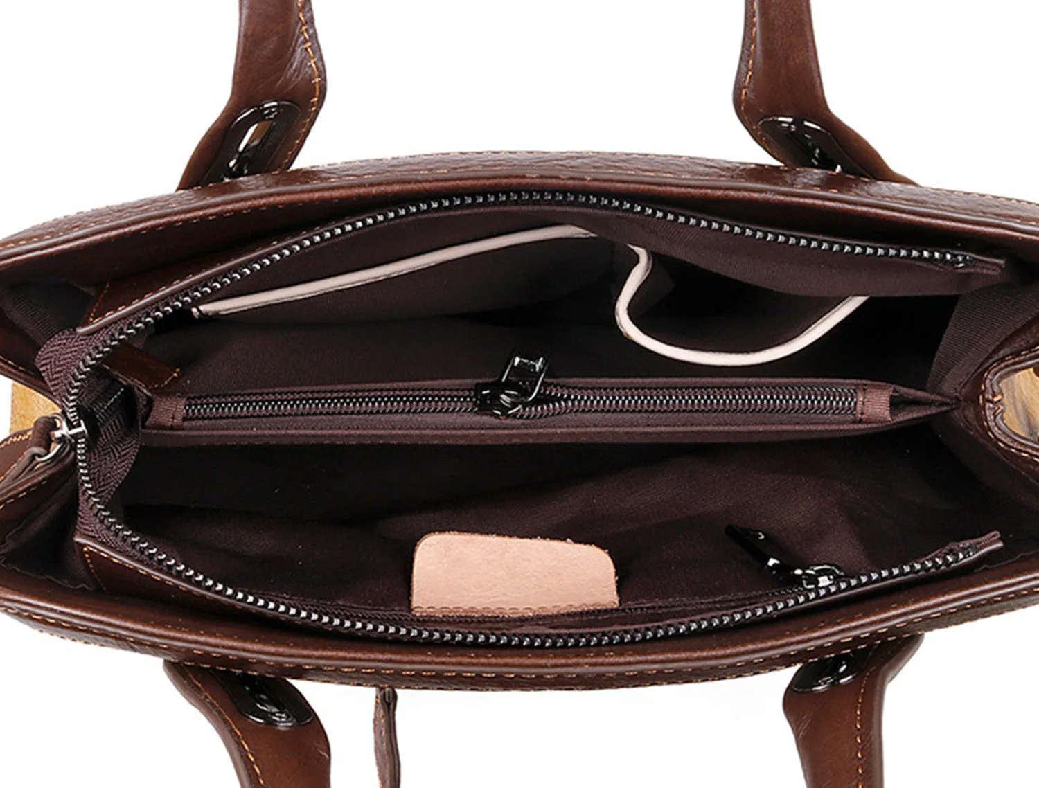 Women's Leather Shoulder Bags Cross Body Tote Handbags Purses Vintage Embossed Floral Handbag