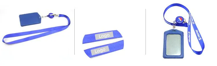 Work Lanyard And Id Card Holder Set With Retractable Reel