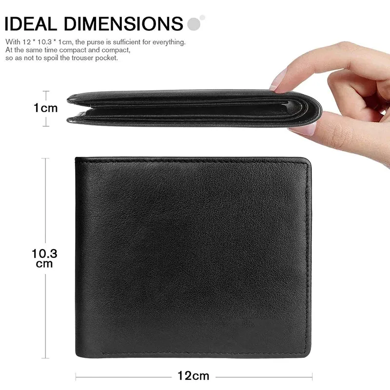 YATBEST Leather TriFold Smart Wallet with RFID Blocking