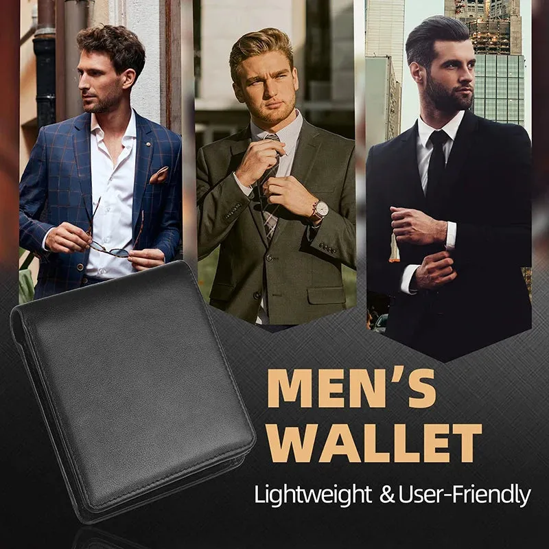 YATBEST Leather TriFold Smart Wallet with RFID Blocking