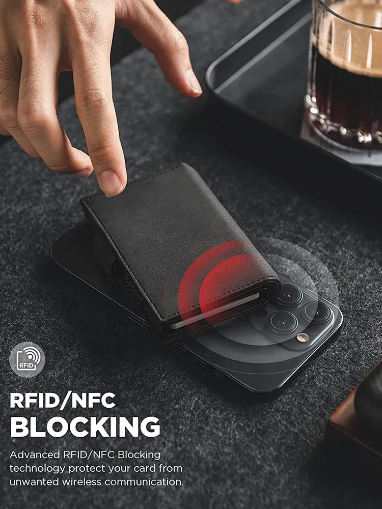 YATBEST Pop-Up Smart Wallet with RFID Blocking & Apple AirTag Holder