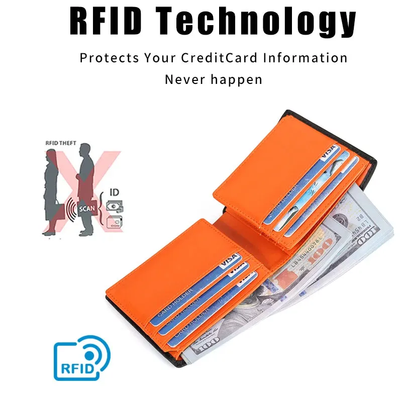 YATBEST Slim Leather Smart Wallet with RFID Blocking