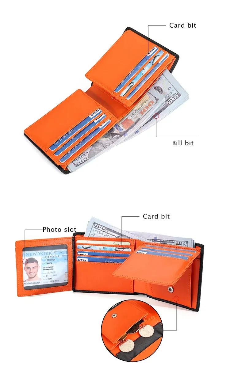 YATBEST Slim Leather Smart Wallet with RFID Blocking