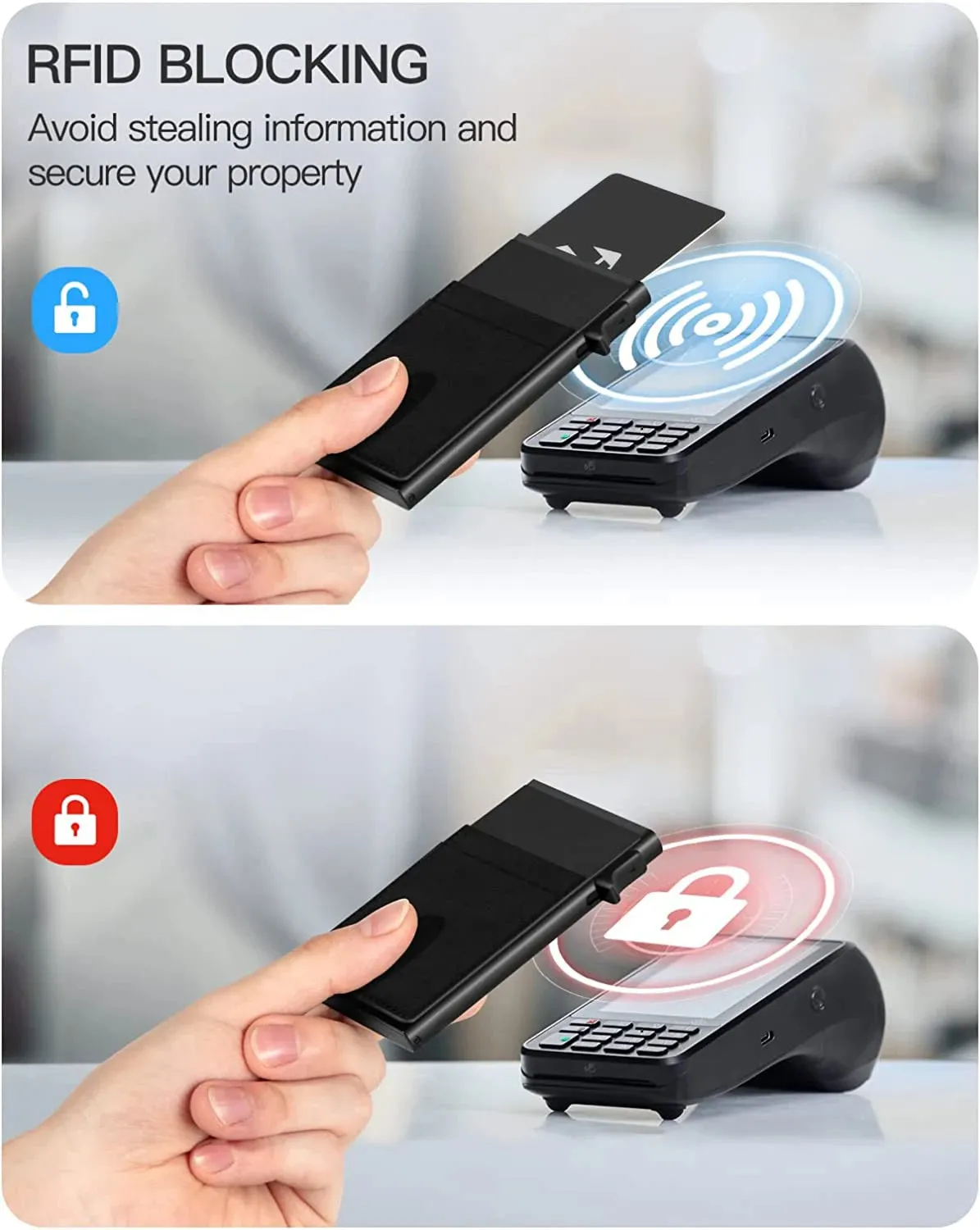 YE TREE Pop-up Smart Wallet with RFID Blocking