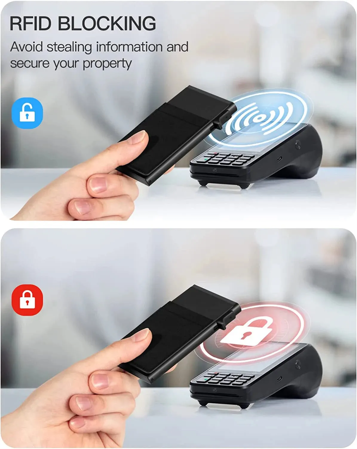 YE TREE Pop-up Smart Wallet with RFID Blocking