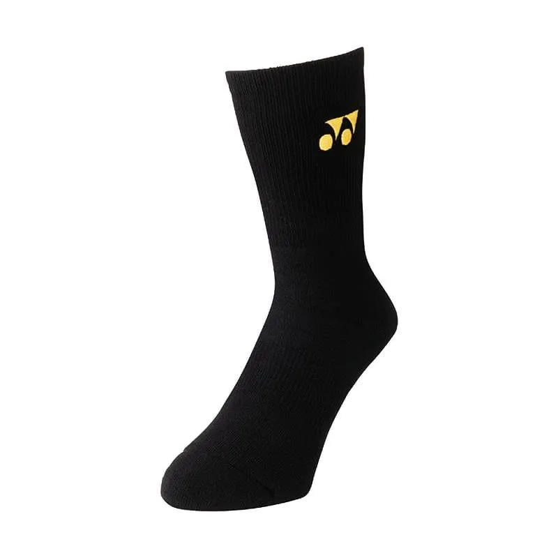 Yonex 19120YX 3D ERGO Crew Black Yellow Badminton Socks - 1 Pair