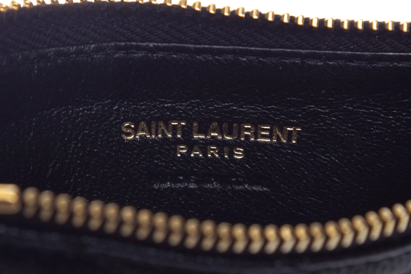 Yves Saint Laurent Black Cassandre Matelasse Fragments Card Holder