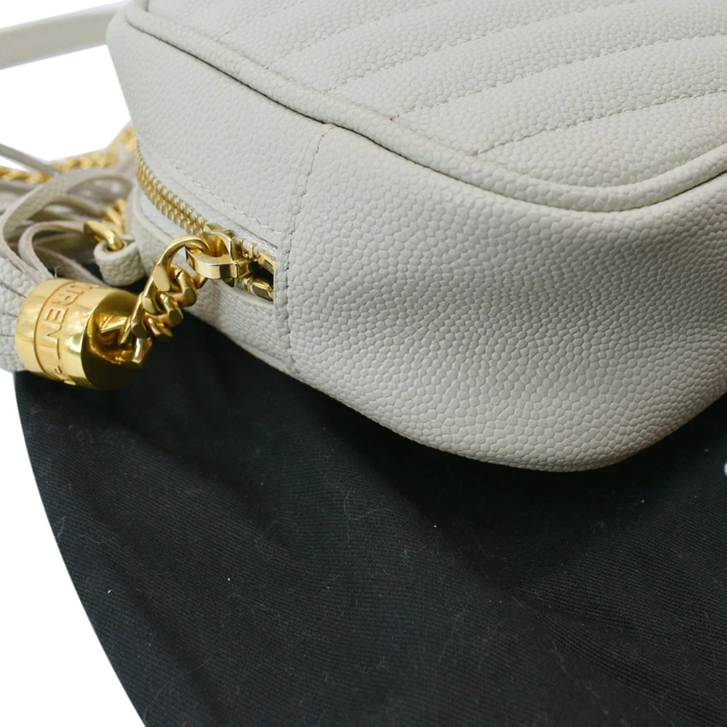 YVES SAINT LAURENT Mini Lou Matelasse Leather Camera Bag White